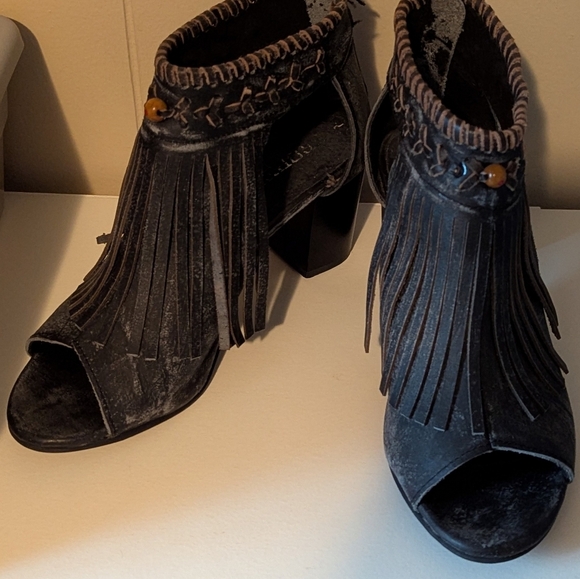 Roper Women's Casual Brown Fringe Sandal Shoes Real Leather Size 8.5 - Picture 2 of 4